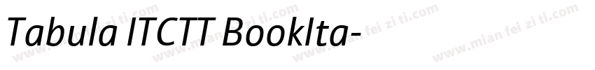 Tabula ITCTT BookIta字体转换